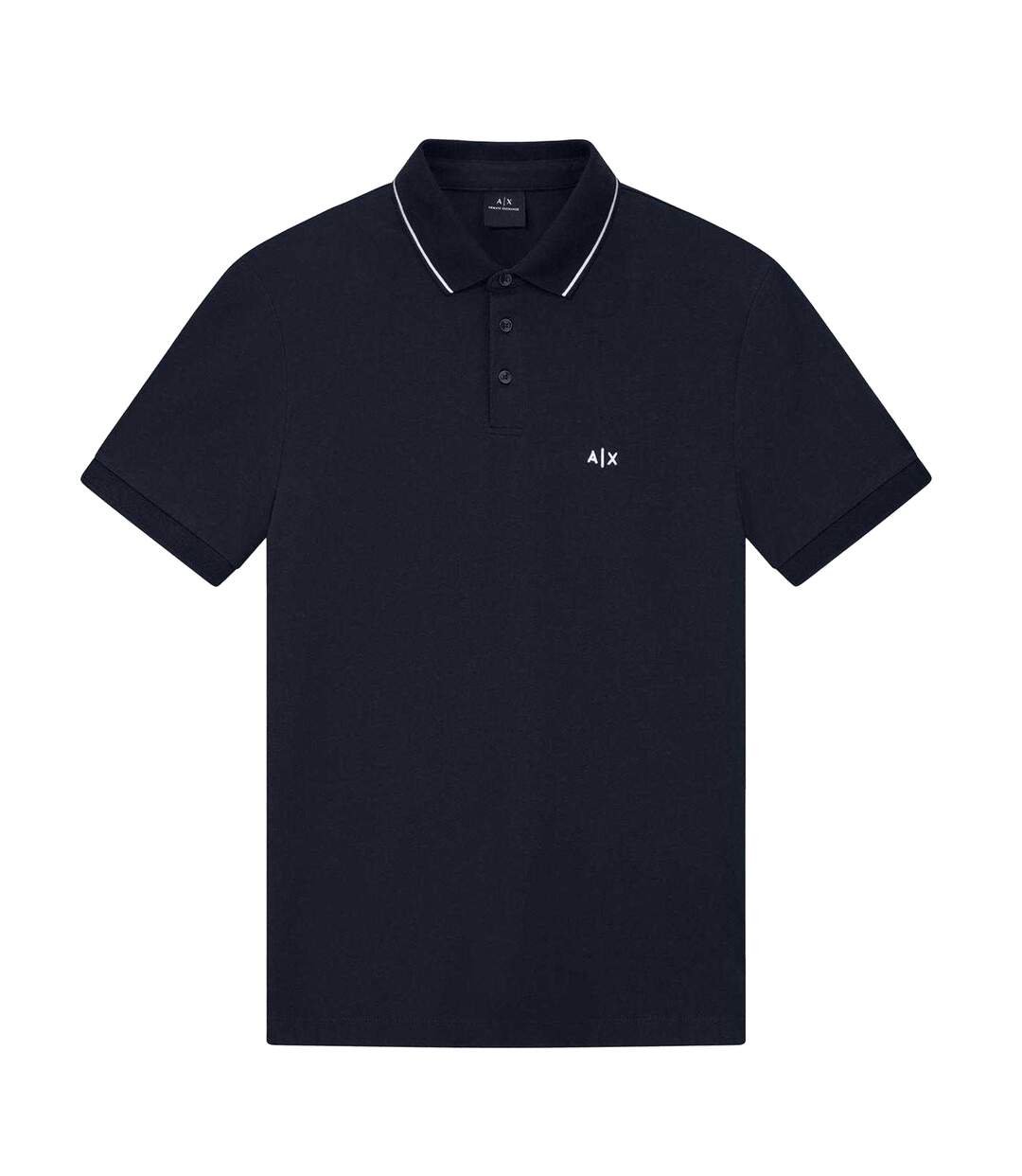 Mens Regular Short-sleeved Polo Shirt Deep Navy Armani Exchange-2