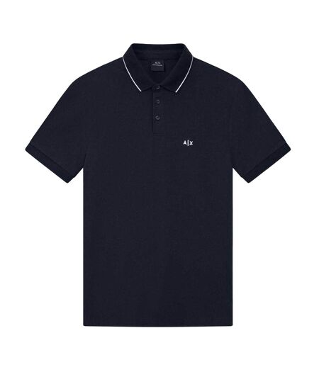 Mens Regular Short-sleeved Polo Shirt Deep Navy Armani Exchange