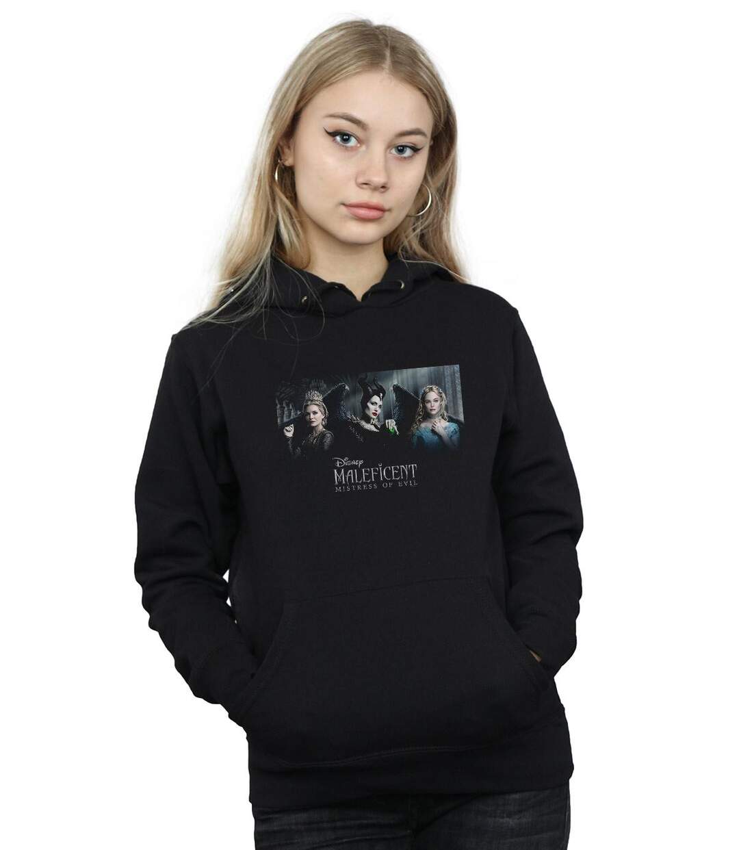 Disney - Sweat à capuche MALEFICENT MISTRESS OF EVIL CHARACTER POSTER - Femme (Noir) - UTBI10488-2