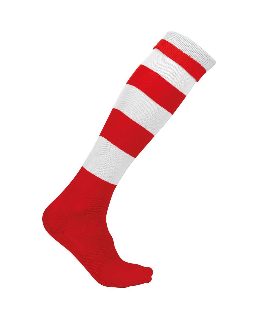 chaussettes sport rayées - PA021 - rouge et blanc-1