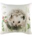 Hedgerow hedgehog cushion cover one size off white/brown/green Evans Lichfield-1