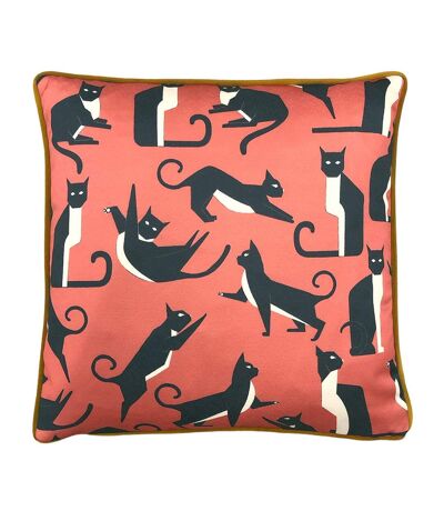 Furn Kitta Cats Throw Pillow Cover (Pink/Watermelon) (One Size) - UTRV2647