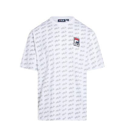 T-shirt blanc homme fila flat print - l