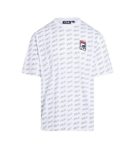 T-shirt blanc homme fila flat print - l