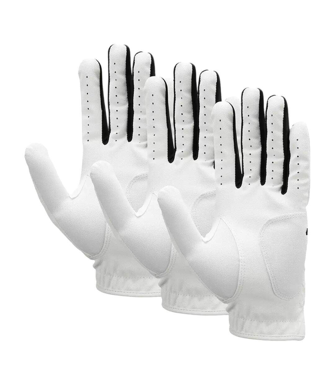 Pack Of 3  Dura Feel X Golf Gloves  White Black Nike-2