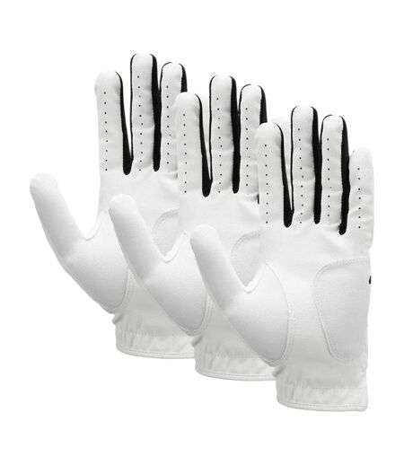 Pack Of 3  Dura Feel X Golf Gloves  White Black Nike