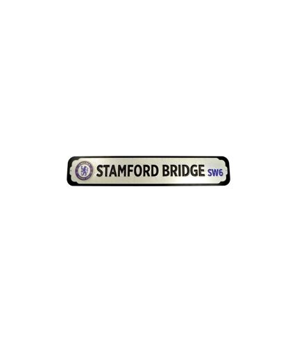 Chelsea FC - Plaque STAMFORD ROAD (Argenté / Noir) (Taille unique) - UTBS3533