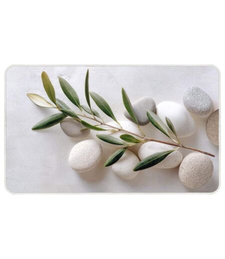 Tapis Imprimé Corfou 45x75cm Blanc