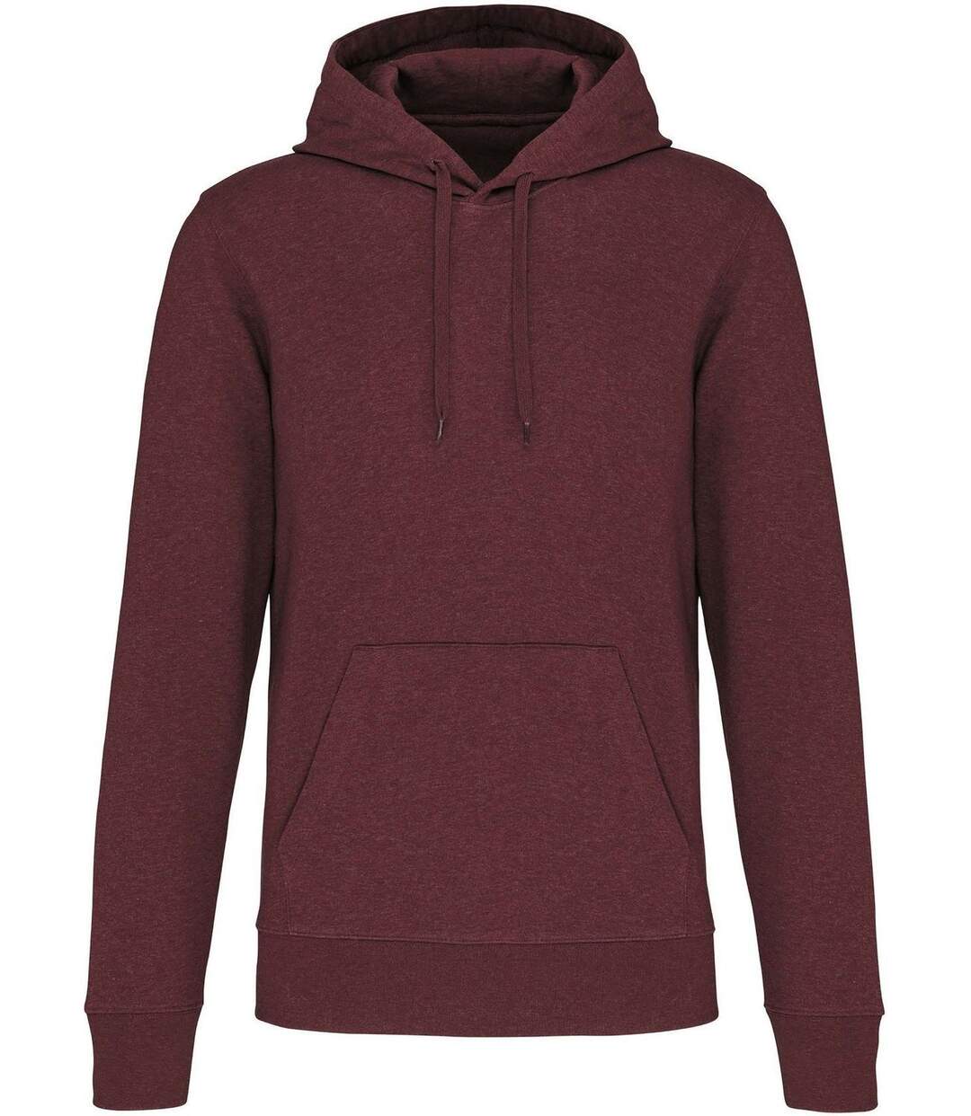 Sweat à capuche écoresponsable - Homme - K4027 - rouge vin chiné