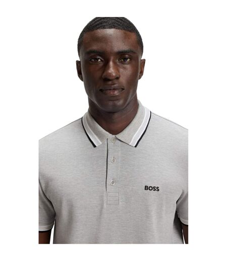 Mens Paddy Euro Polo Shirt Silver Boss