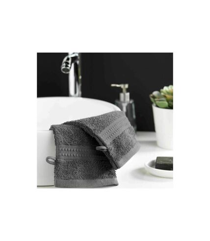 Lot de 2 Gants de Toilette Excellence 15x21cm Gris Ardoise