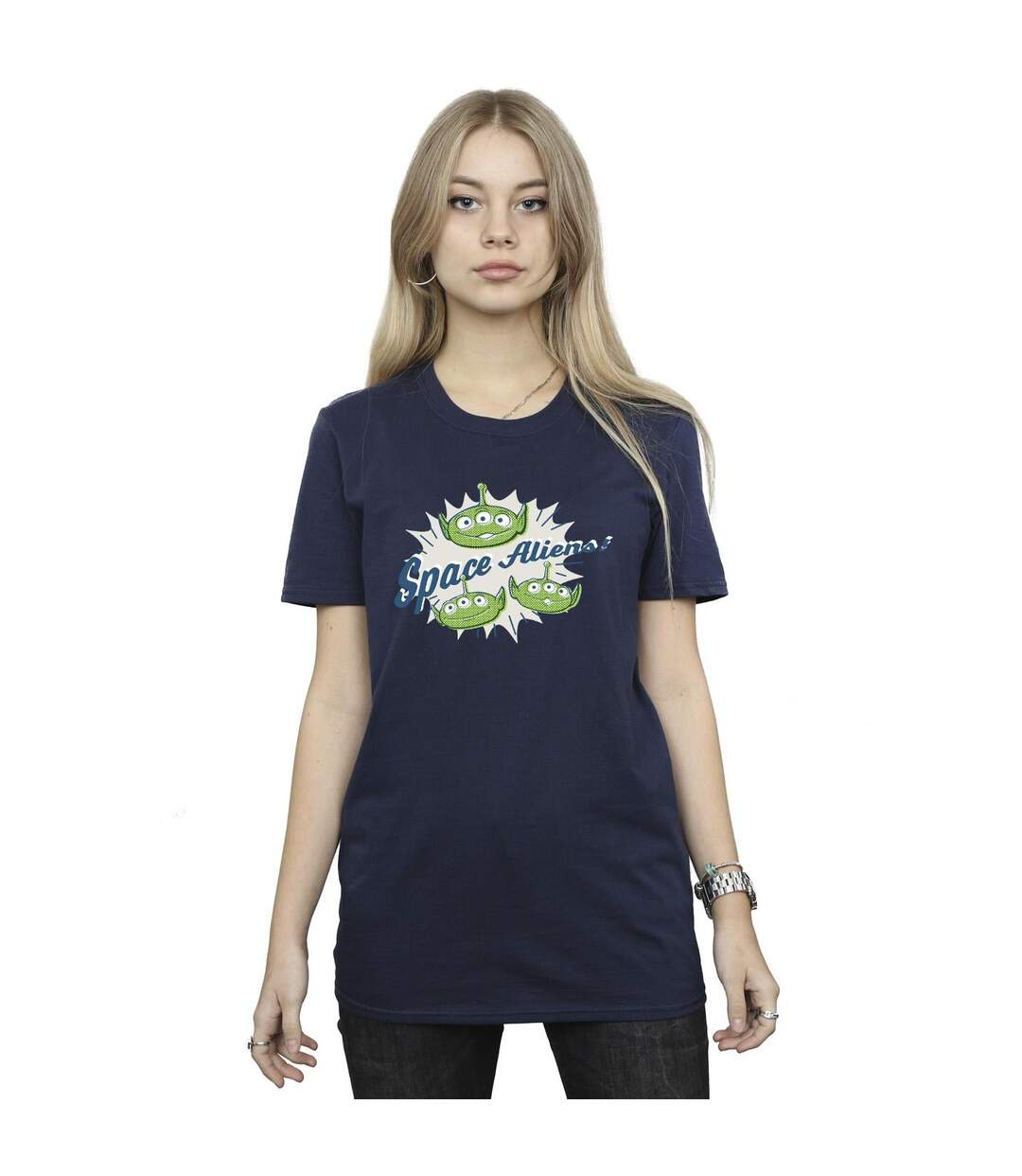 Disney Womens/Ladies Toy Story Aliens Cotton Boyfriend T-Shirt (Bleu marine) - UTBI46926-2