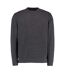 Kustom Kit Mens Klassic Knitted Sweatshirt (Dark Gray Marl)