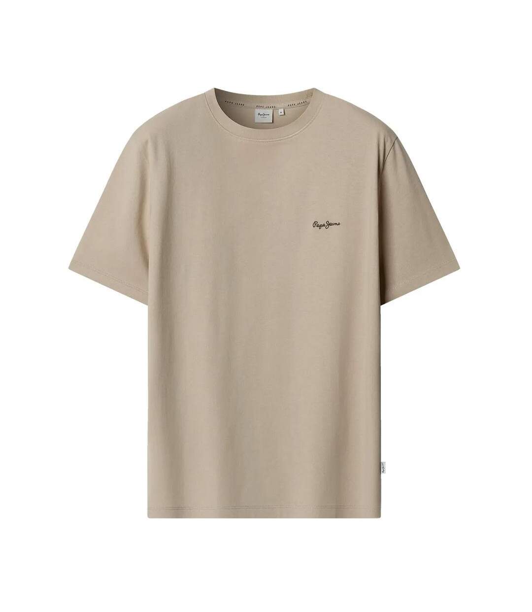 T-Shirt beige homme pepe jeans contrast connor-1