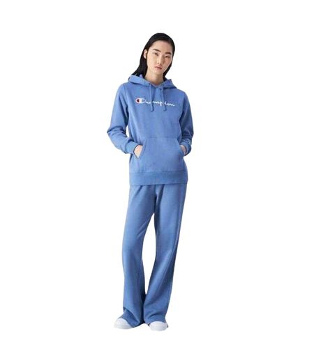 Sweat À Capuche Motif/style Grand Logo Femme Bleu Champion