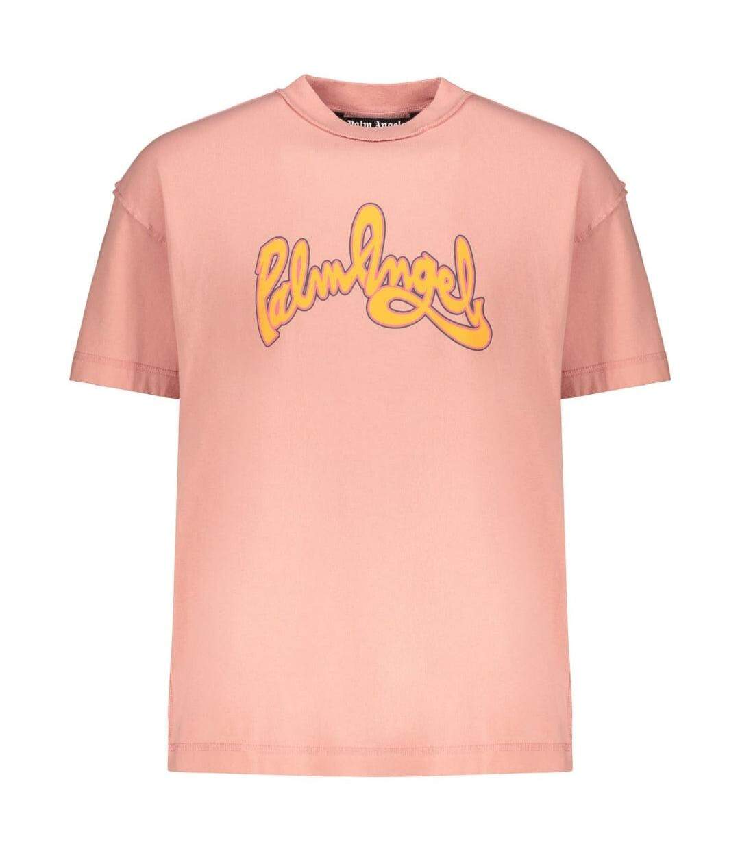 T-shirt Motif/style Logo Seasonal Adulte Rose Palm Angels-1