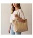 OZABI Sac de Plage Femme Jute Synthétique – Message Pailleté – Cordage-2