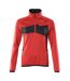 Unisex Adult Accelerate Half Zip Jumper Traffic Red Black Mascot-1