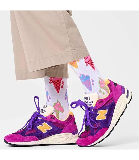 Multi Coloured Ice Cream Design Socks for Men and Women