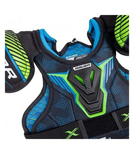 Childrens/kids Ice Hockey Shoulder Pad S Black Blue Green Bauer