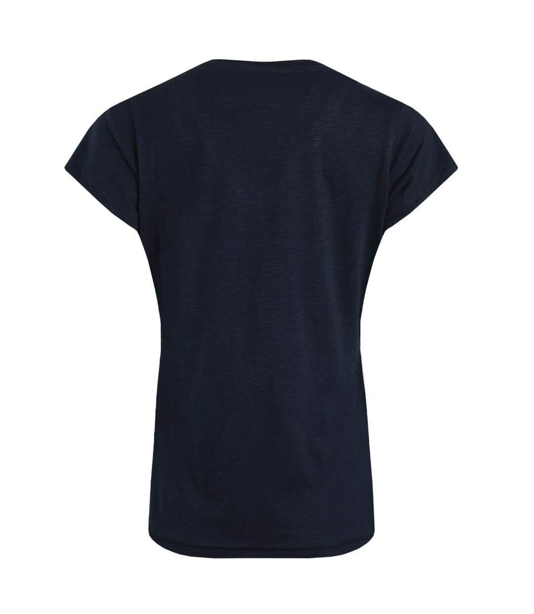 Womens/ladies no rain no flowers slub pocket t-shirt navy Weird Fish-2