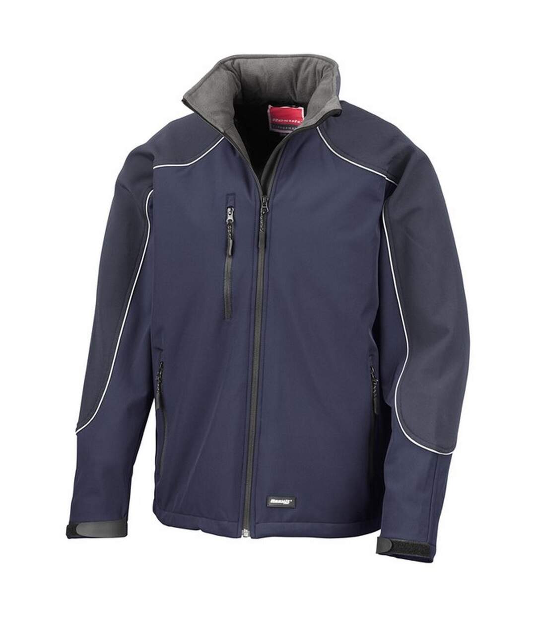 Veste softshell ice fell adulte bleu marine WORK-GUARD by Result