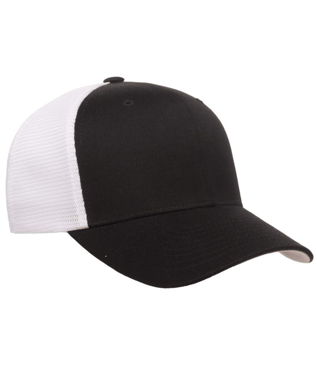 Unisex adult 110 mesh two tone cap black/white Flexfit-4
