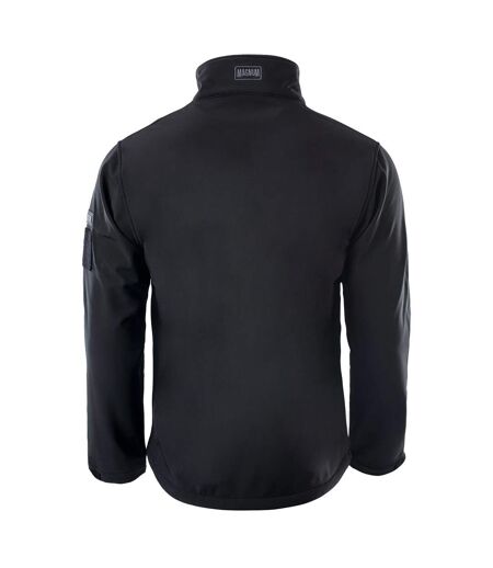 Mens deer soft shell jacket black MAGNUM