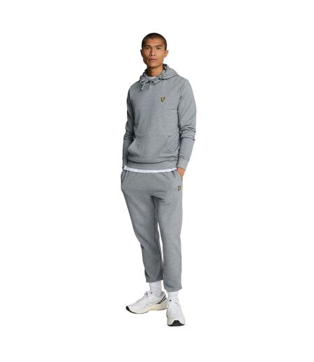 Mens pullover hoodie mid grey marl Lyle & Scott