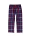 Mens Organic Cotton Tartan Lounge Pants Red Blue Loungers-1