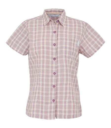 Chemisier Manches Courtes Motif/style À Carreaux Mindano Femme Lilas Regatta