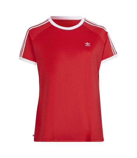 T-shirt Motif/style 3 Rayures Femme Rouge Adidas