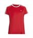 T-shirt Motif/style 3 Rayures Femme Rouge Adidas-2