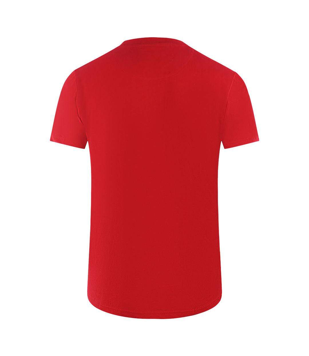 Mens London Aldis Tonal Logo T-shirt Red Aquascutum-3