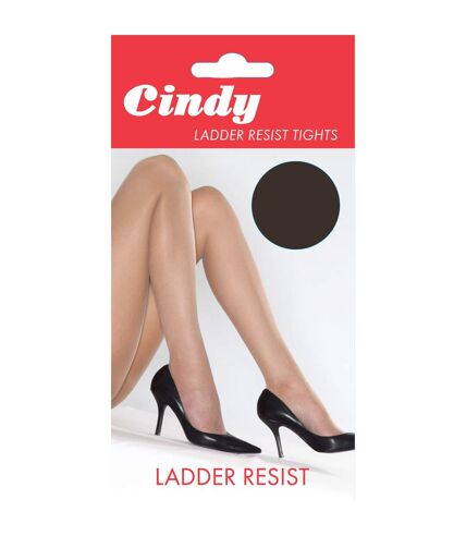 Cindy Womens/Ladies Ladder Resist Tights (1 Pair) (Barely Black)