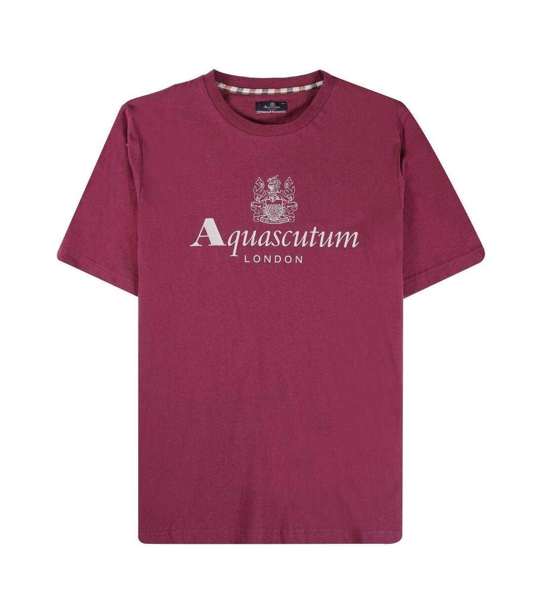 T-shirt Motif Gros Logo Active Homme Bordeaux Aquascutum-1