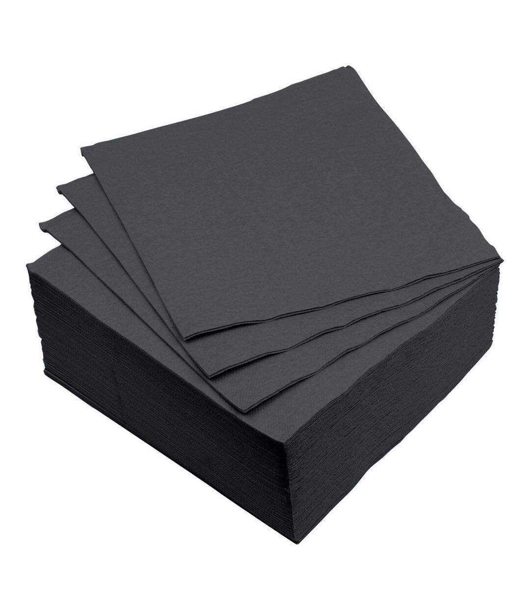 Lot de 40 Serviettes en Papier Vitamine 38x38cm Noir-1