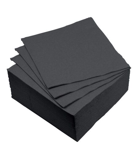 Lot de 40 Serviettes en Papier Vitamine 38x38cm Noir