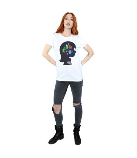Disney Femme/Les femmes - T-shirt boyfriend en coton avec silhouette Inside Out (Blanc) - UTBI48872