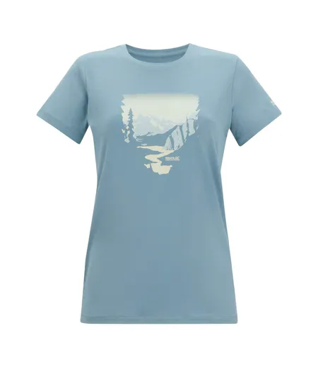 T-shirt Motif/style Paysage Fingal Femme Bleu Pâle Regatta