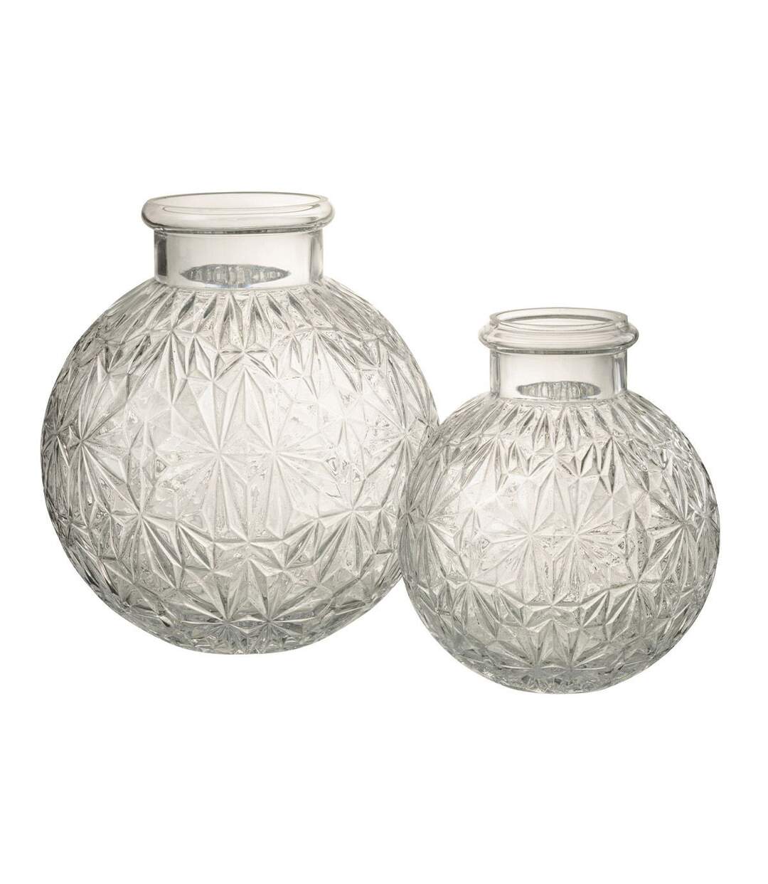 Vase Design en Verre Diamant 18cm Transparent-2