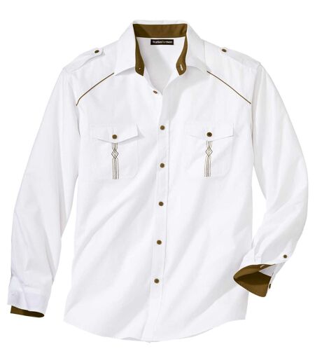 Biała, popelinowa koszula Rodeo Drive