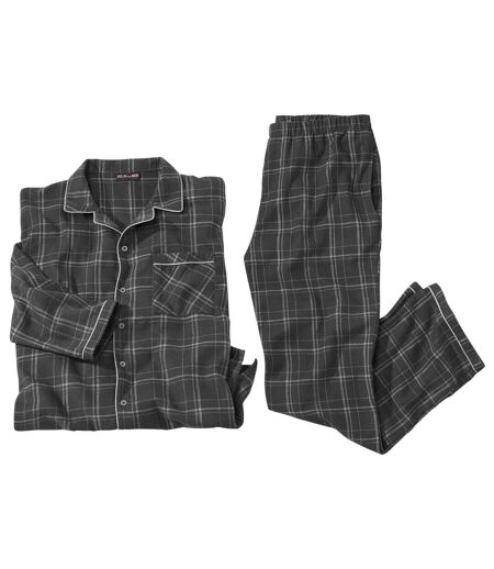 Men's Grey Checked Flannel Pyjamas