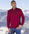 Pack of 2 Men's Long-Sleeved Polo Shirts - Red Blue Atlas For Men