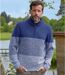 Men's Blue Marled Knit Jumper