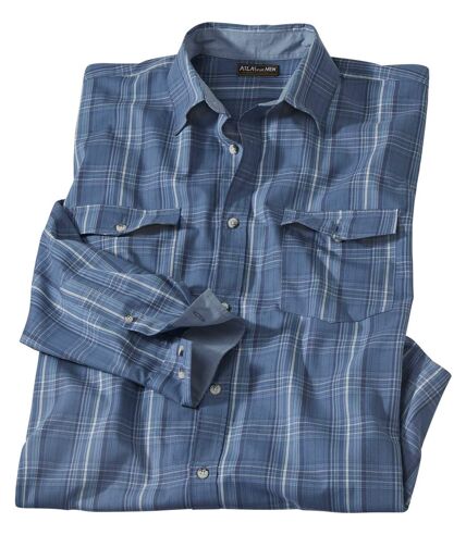 Men's Blue Hill Checked Poplin Shirt
