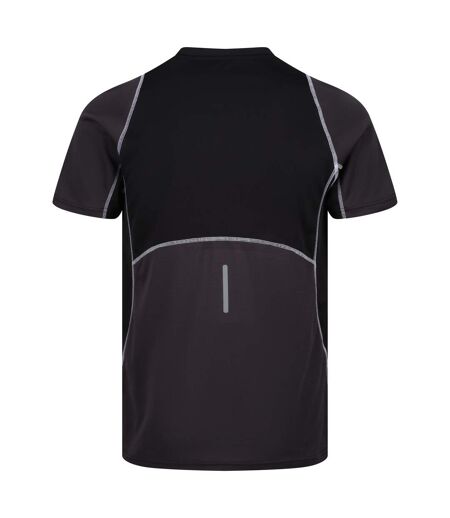 Mens virda iv t-shirt ash/black Regatta