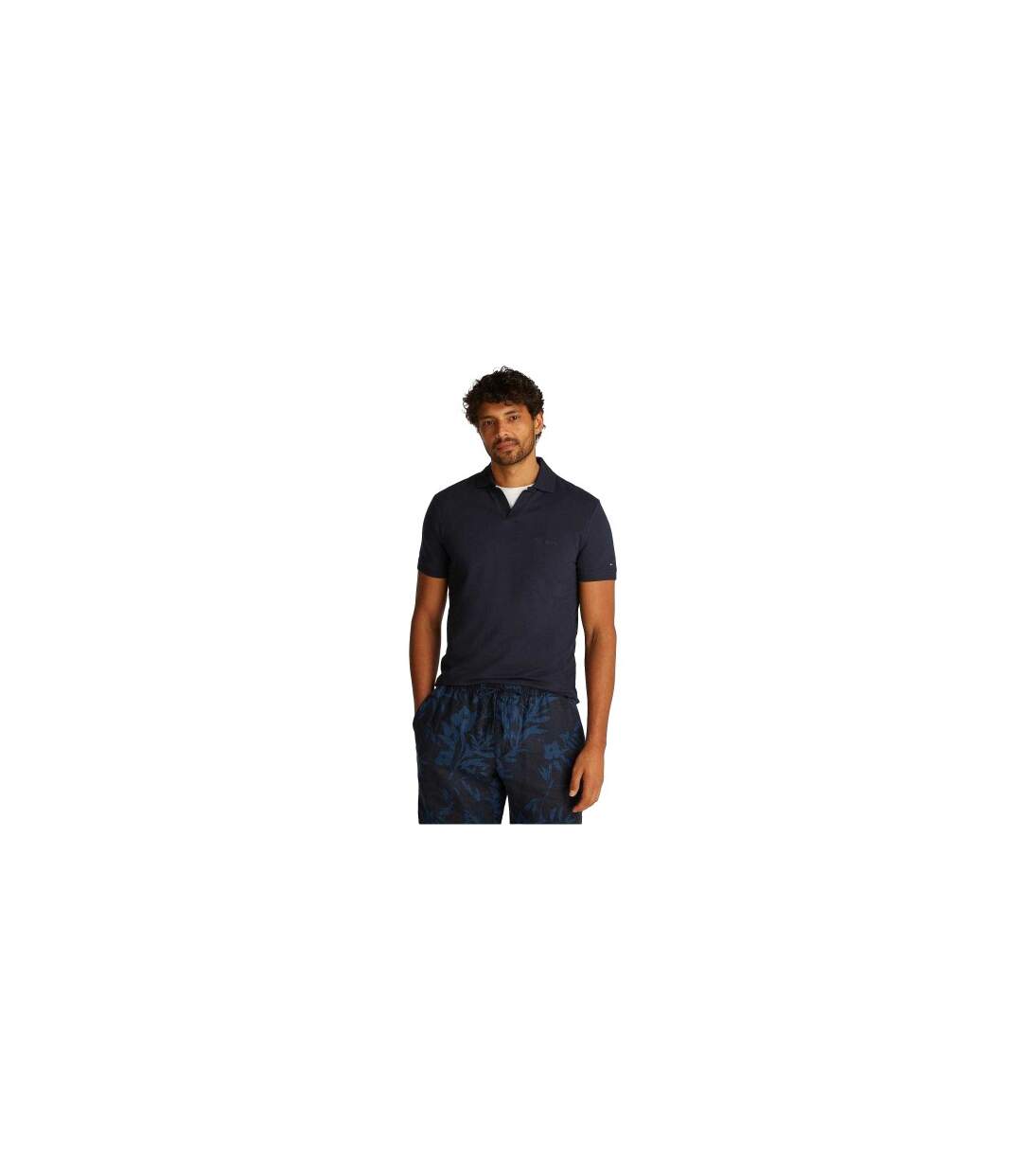 Polo Terry Homme Rose Foncé Violet Tommy Hilfiger-1