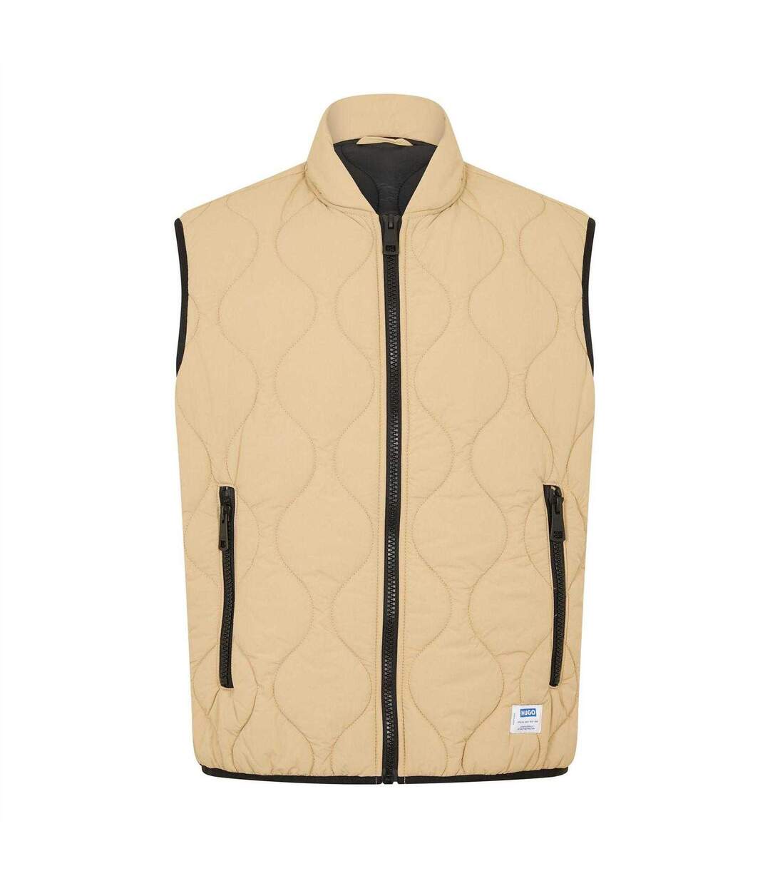 Veste Sans Manches Sans Manches Homme Beige Hugo-1
