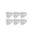 Vaisselle sapin en porcelaine noires et blanches (lot de 6) Tasse